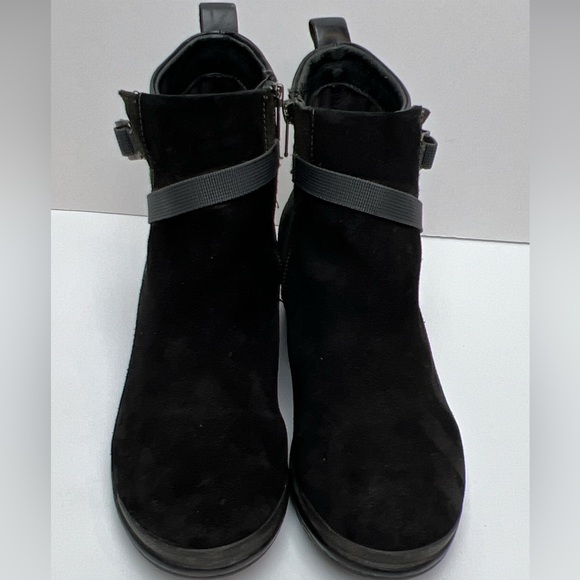 KEEN Morrison Mid Boot Suede Black Zip Belted Comfort Ankle Boots Women's Size 8 - Picture 7 of 16